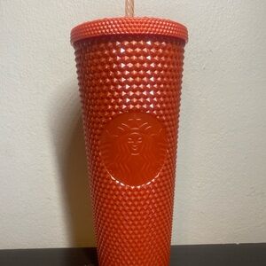Starbucks Orange Studded Tumbler 24 Oz